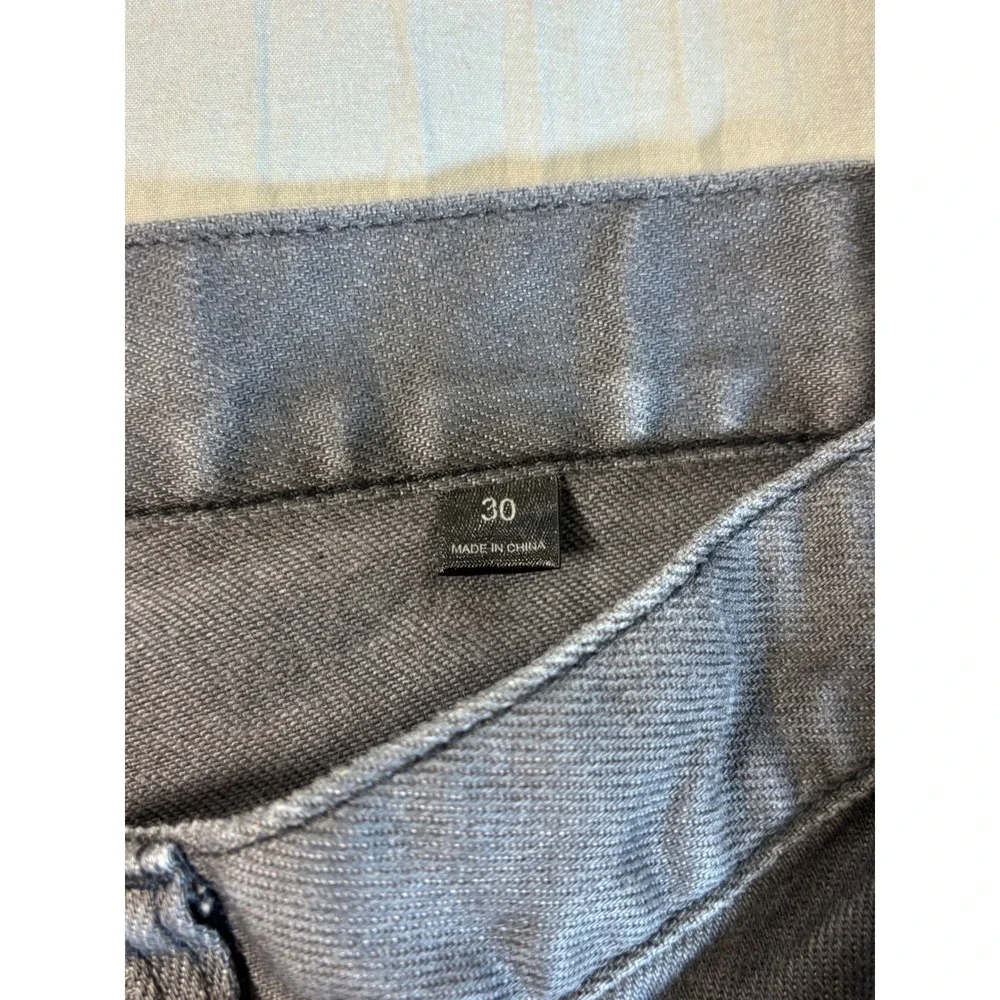 John Varvatos USA bowery Slim Straight Jeans men's 30x30 Grey Faded Wash